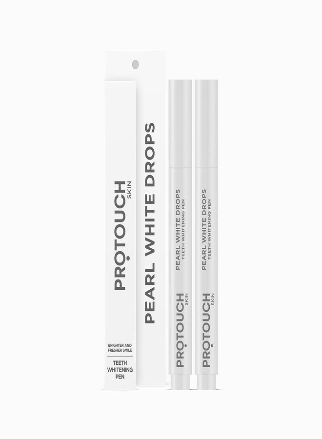 PROTOUCH Pearl White Drops | Teeth Whitening Pen Gel | Whiter Teeth & Fresher Breath for a Brighter Smile on-the-go | Enamel Safe| For Men & Women (Pack of 2) - Image 1